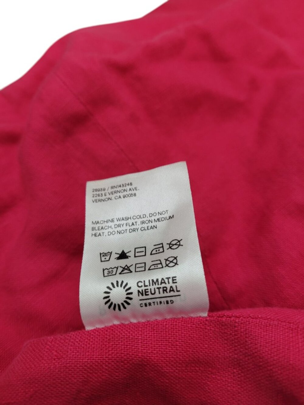Reformation Linen Square Neckline Crop Top Size 4 Smocked - Picture 8 of 8